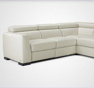 Custom white sectional sofa piece